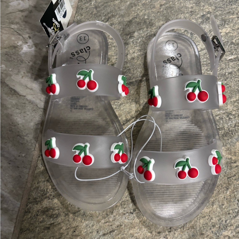 art class Clear Cherry Kids Sandals